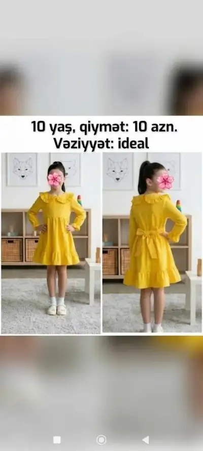 Uşaq üçün sarı don